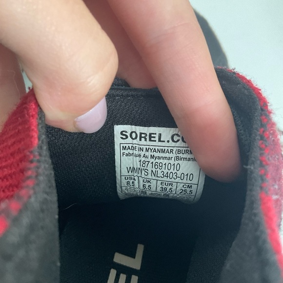 Sorel Buffalo Plaid Out N About Lace Up Ankle Boots Size 8.5 - Picture 8 of 8